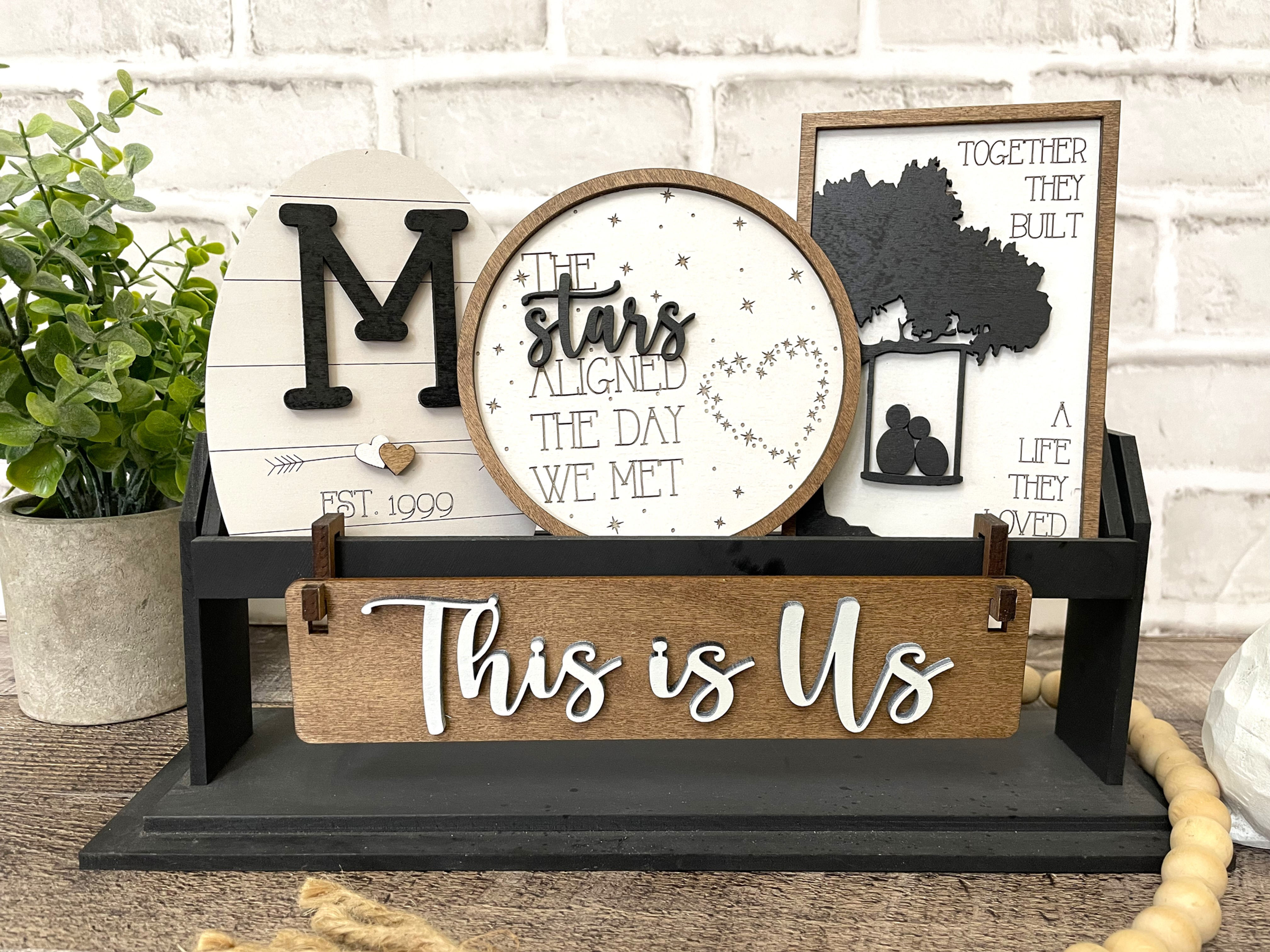 This is Us (Monogram) Add on Set for Wagon, Crate or Shelf