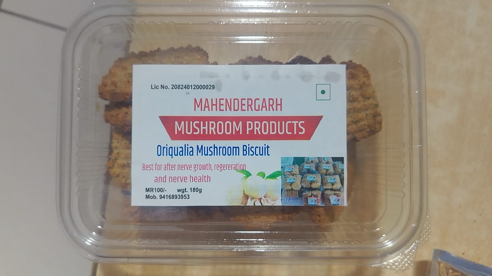 Oriqualia mushroom biscuit