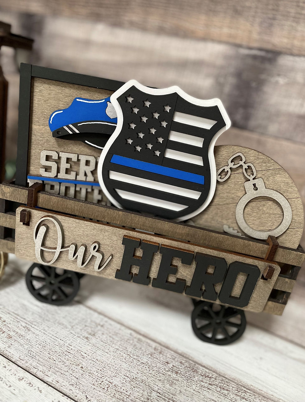Our Hero (Police Officer) Add on Set for Wagon, Crate or Shelf