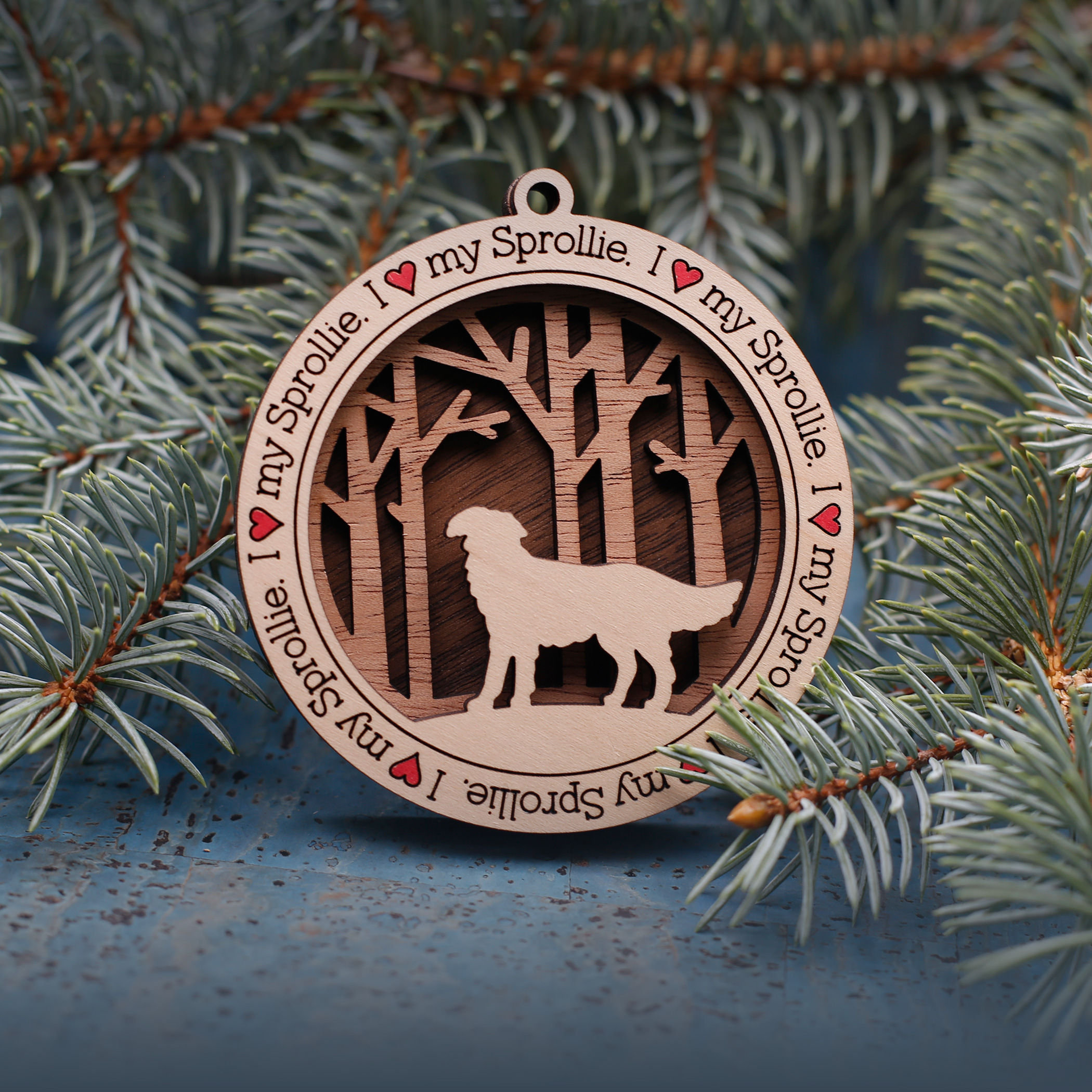 I Love My Sprollie Ornament