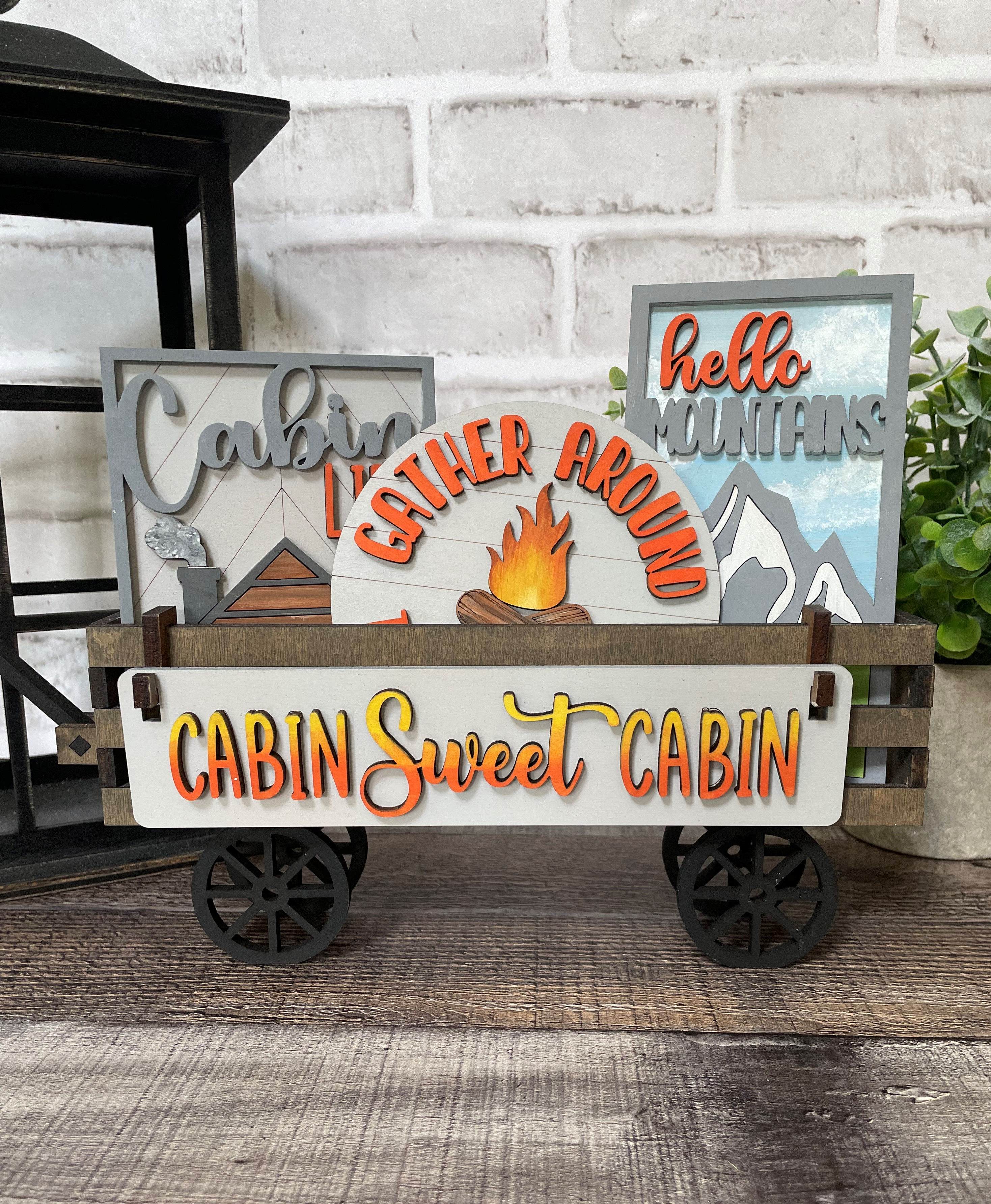 Cabin Sweet Cabin Add on Set for Wagon, Crate or Shelf