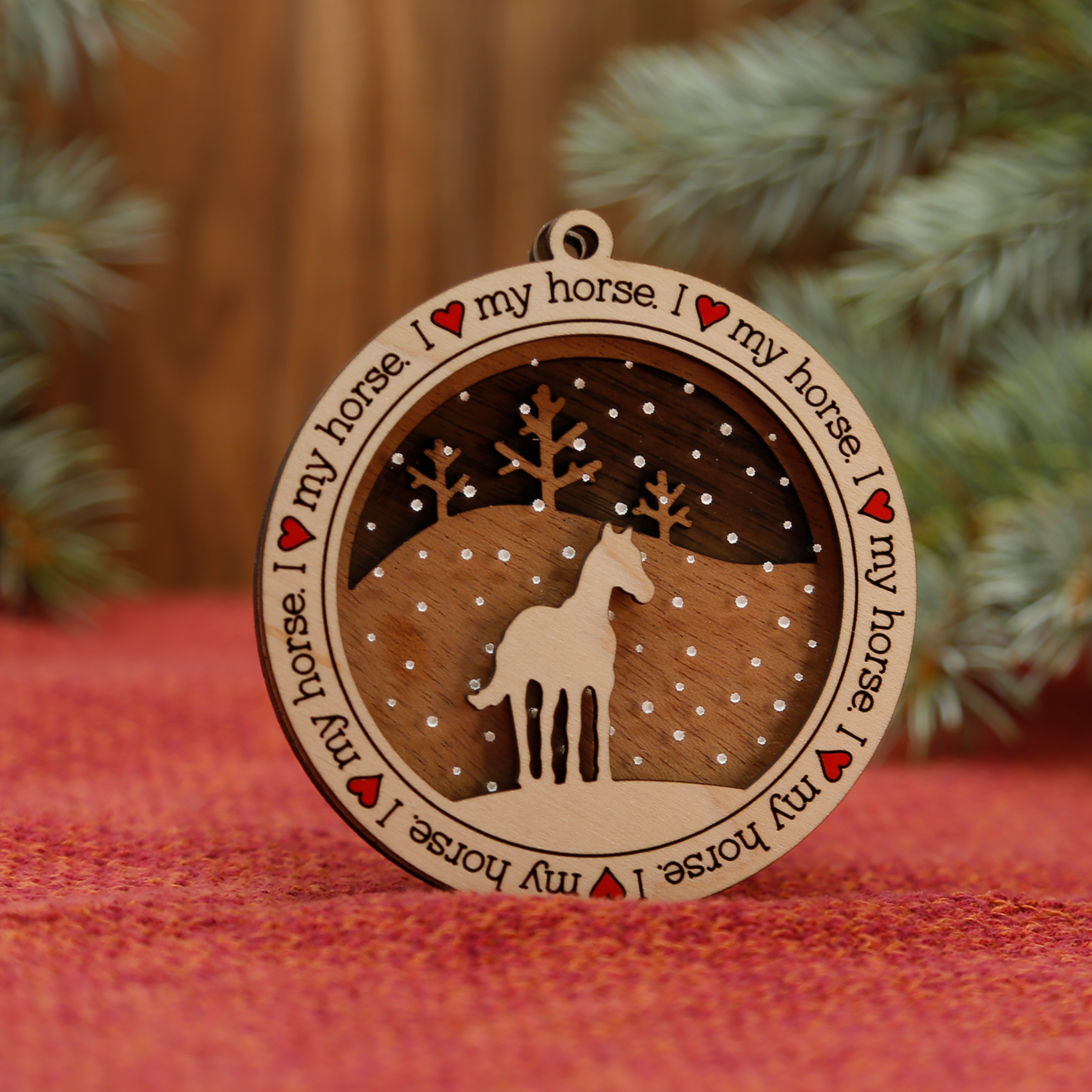 I Love My Horse Ornament (Version 3)