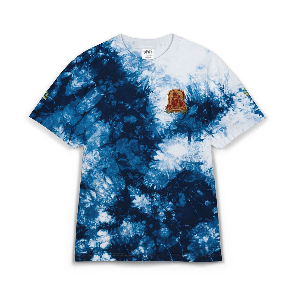 Thumbnail: Stashsquatch Farms Tie-Dye T-Shirt – Embroidered Logo