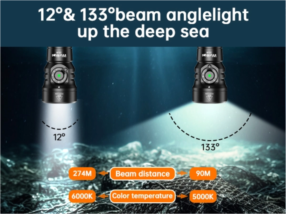 Miniatura: Linterna DL08 3600 lumen con Luz UV y Roja