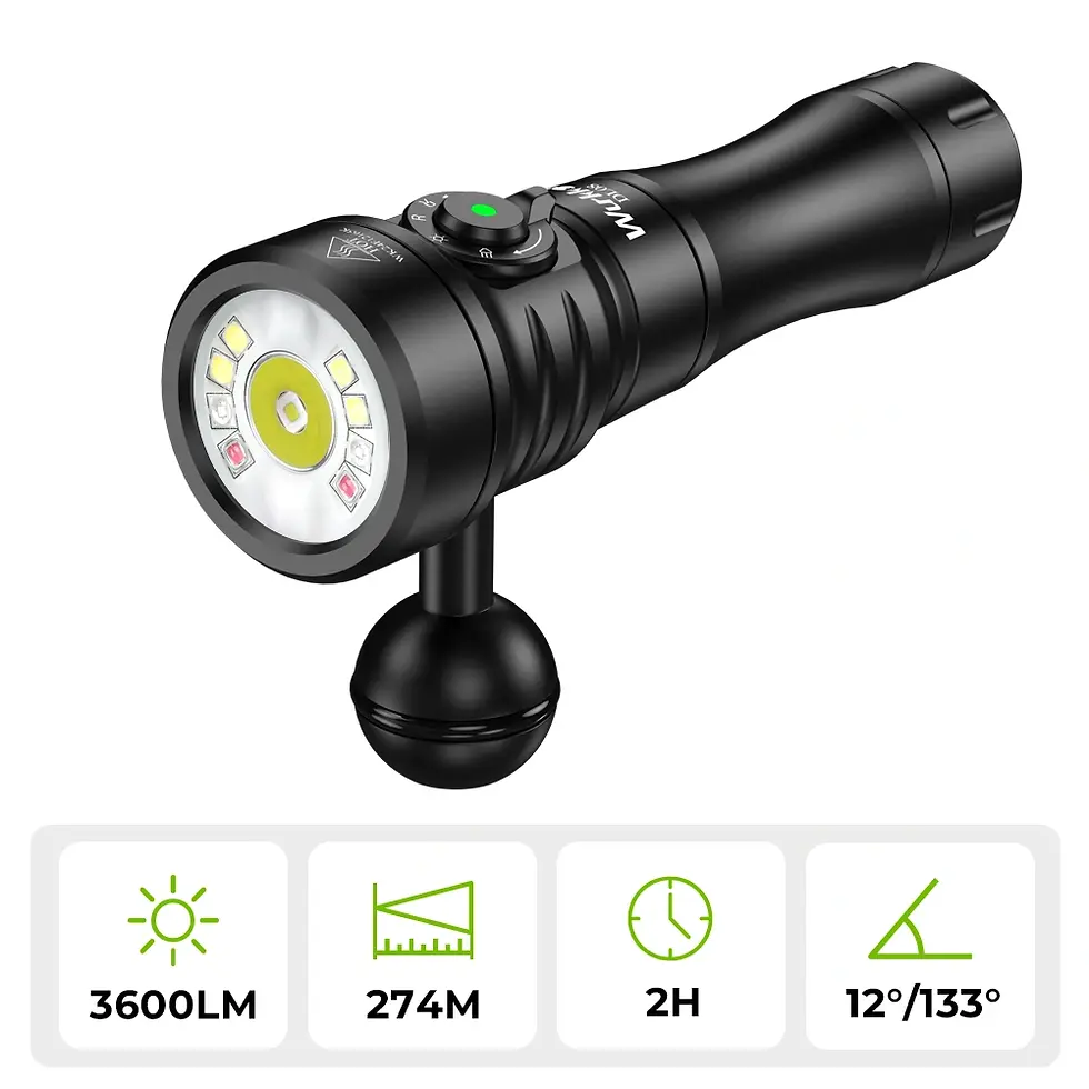 Miniatura: Linterna DL08 3600 lumen con Luz UV y Roja