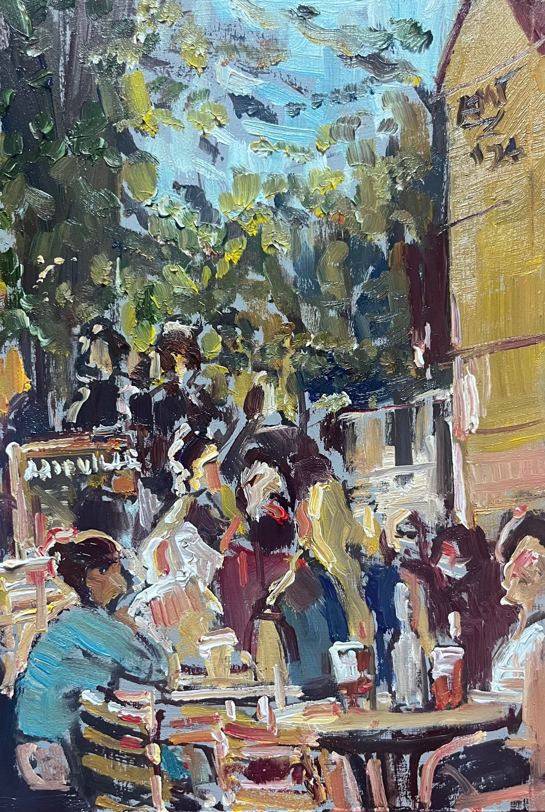 Drinkers at Abbeville Pub on Sunny Day 2 - SOLD