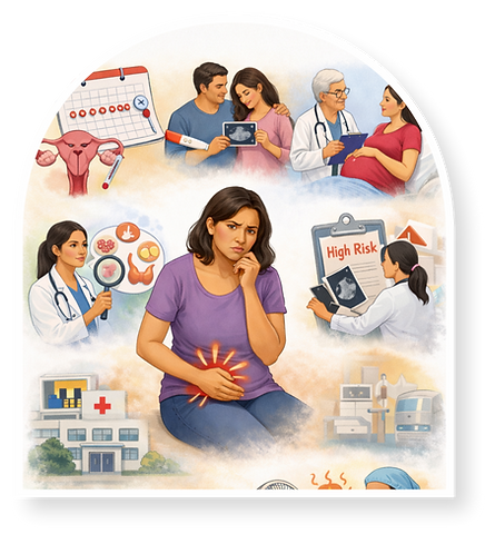 painful pregnancy, irregular periods, pcod, pcos visit nitya ivf, saoner