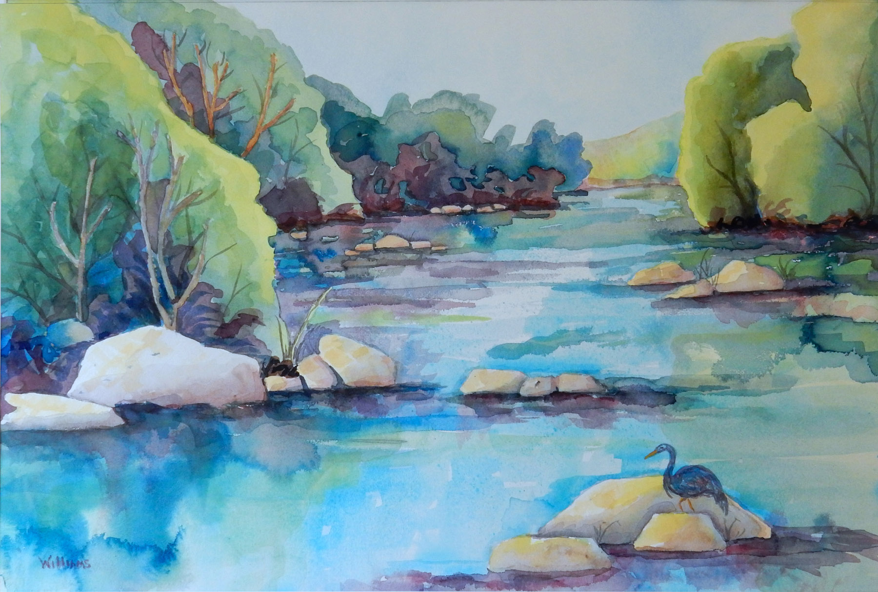 Nancy Williams_ Lazy River Day_watercolo