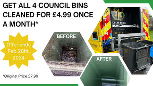 Local Bin Cleaning Company Offer 4 Bins Cleaned At Just £4.99 A Month