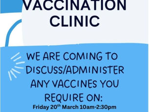 Free NHS Vaccination Clinic – No Appointment Needed
