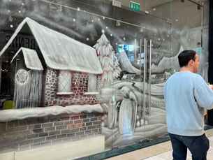 A Winter Wonderland: artist Daniel Eaton transforms Midsummer Place with stunning snow scene 