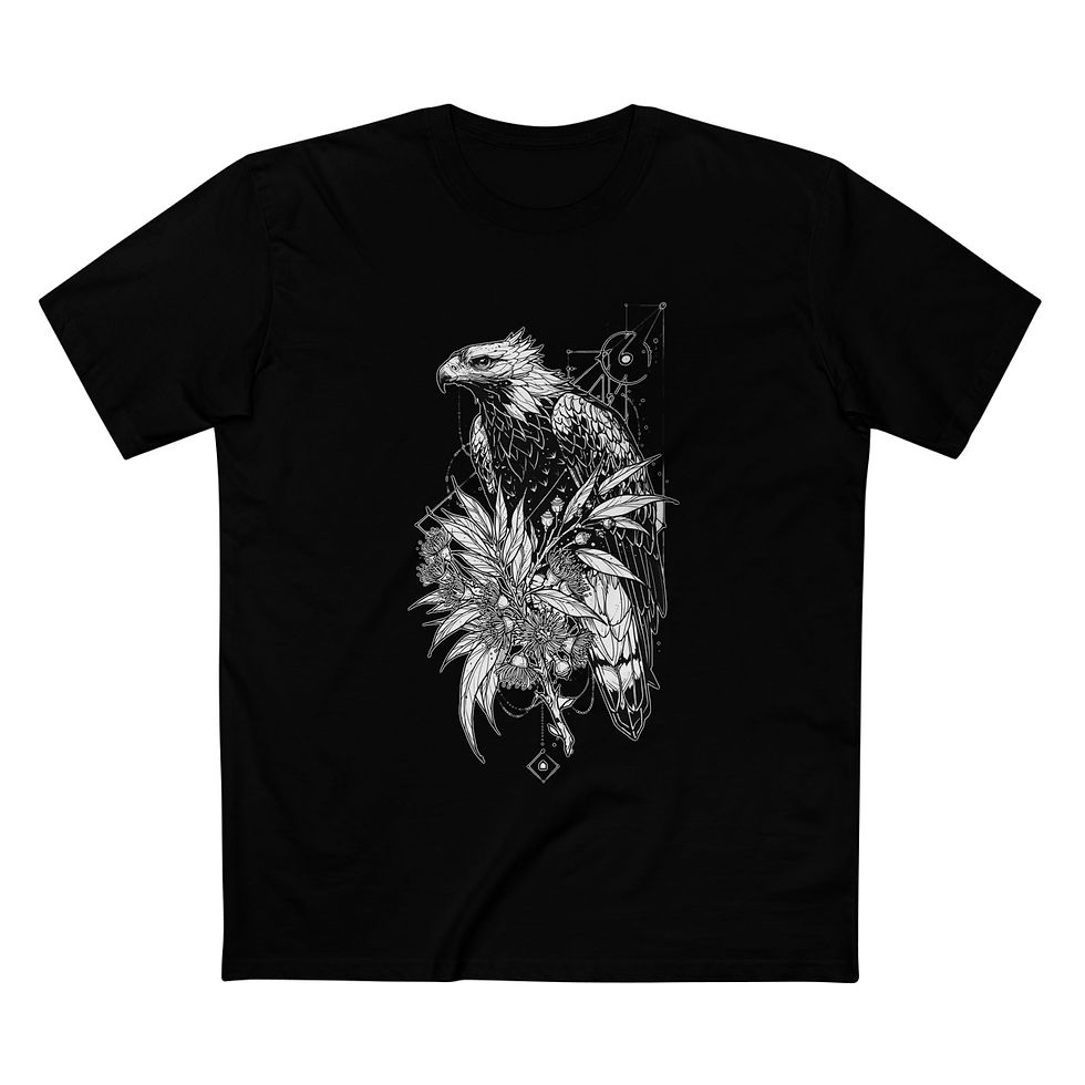 Thumbnail: Eagle Botanical Graphic Tee — Vintage Nature Skull Illustration T-Shirt