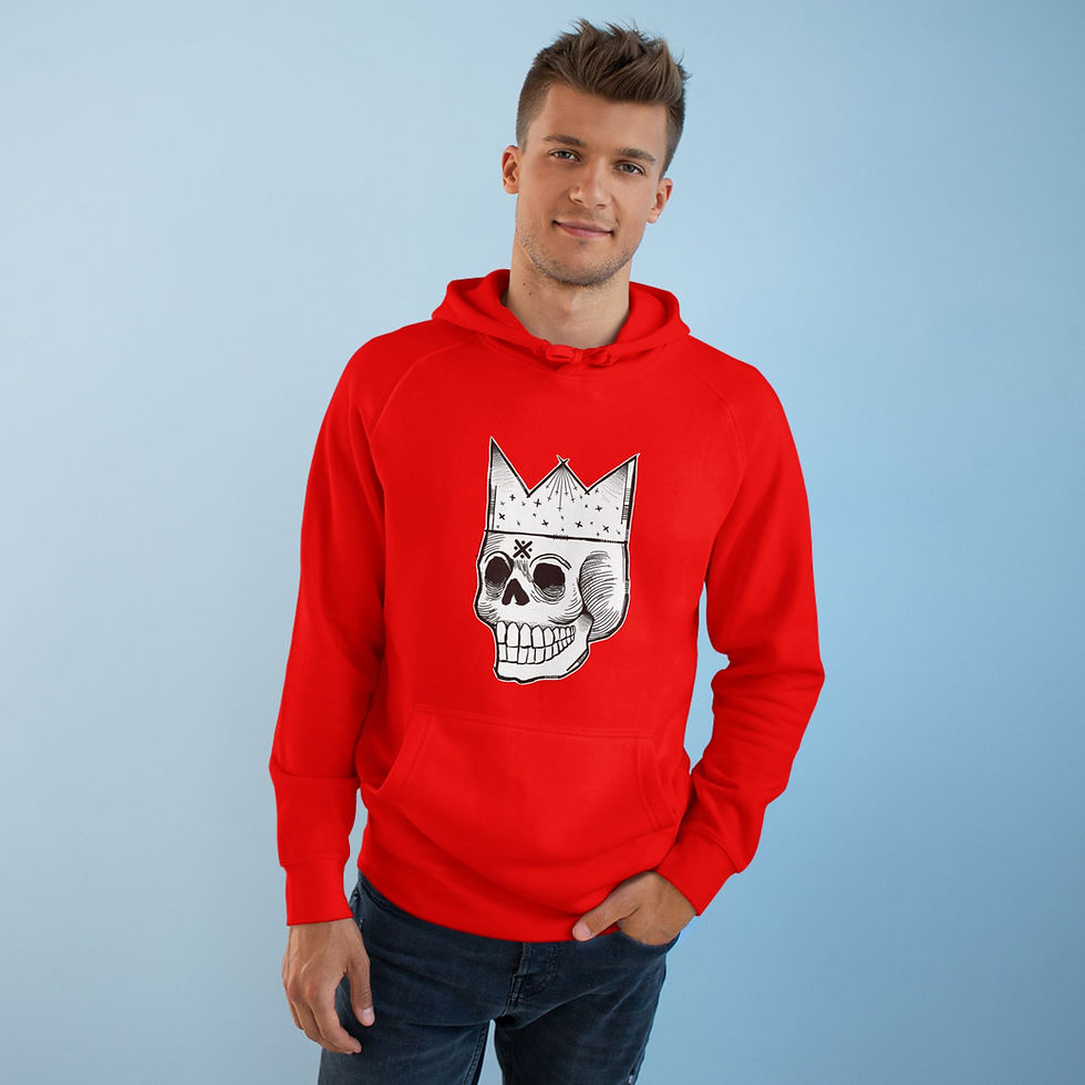 Thumbnail: Skull King Hoodie — Playing Card Back & Crown Skull Graphic