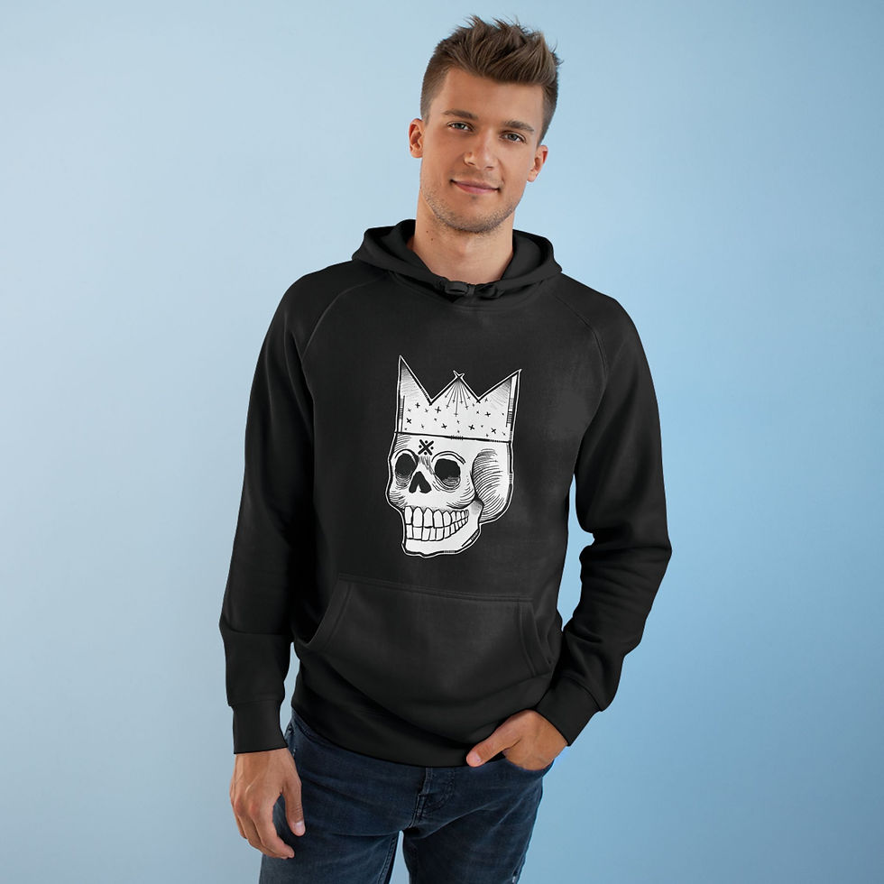 Thumbnail: Skull King Hoodie — Playing Card Back & Crown Skull Graphic