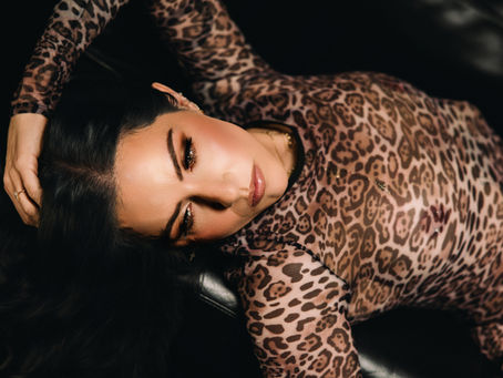 Boudoir Red Couch with Suzanne Claire Studios Westchester County NY