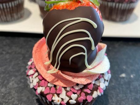 Chocolate Strawberry Valentines Day Cupcake
