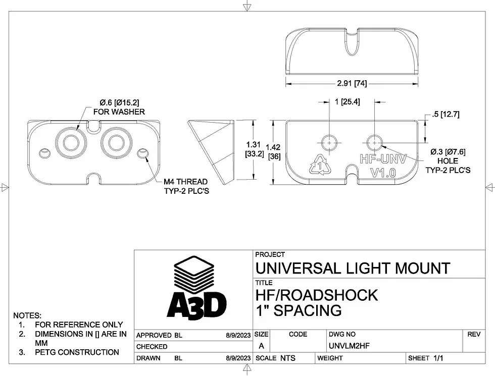 Thumbnail: Harbor Freight Angled Rock Light Mount - Universal Fitment | ADVTR3D