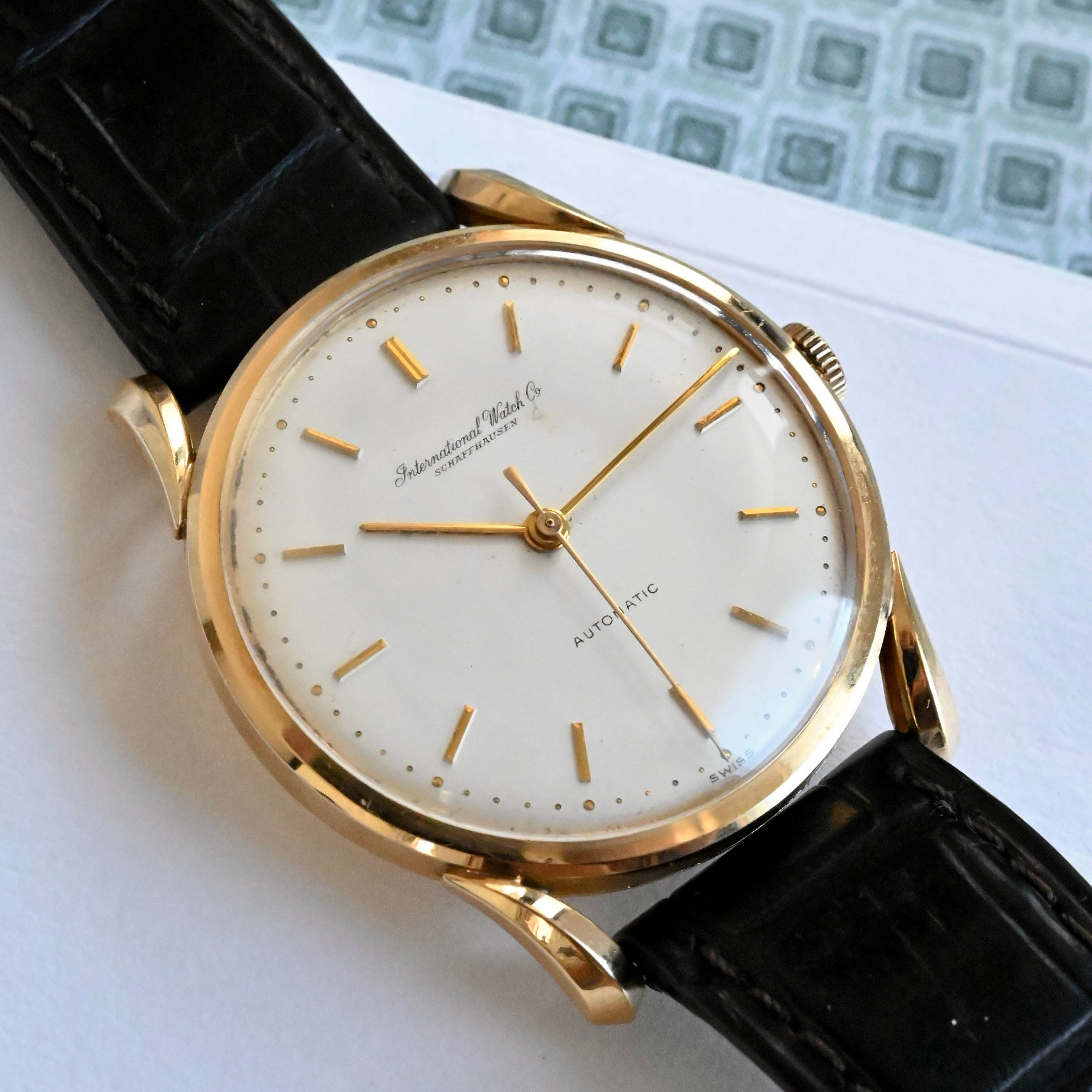 IWC Gold with Leather Strap