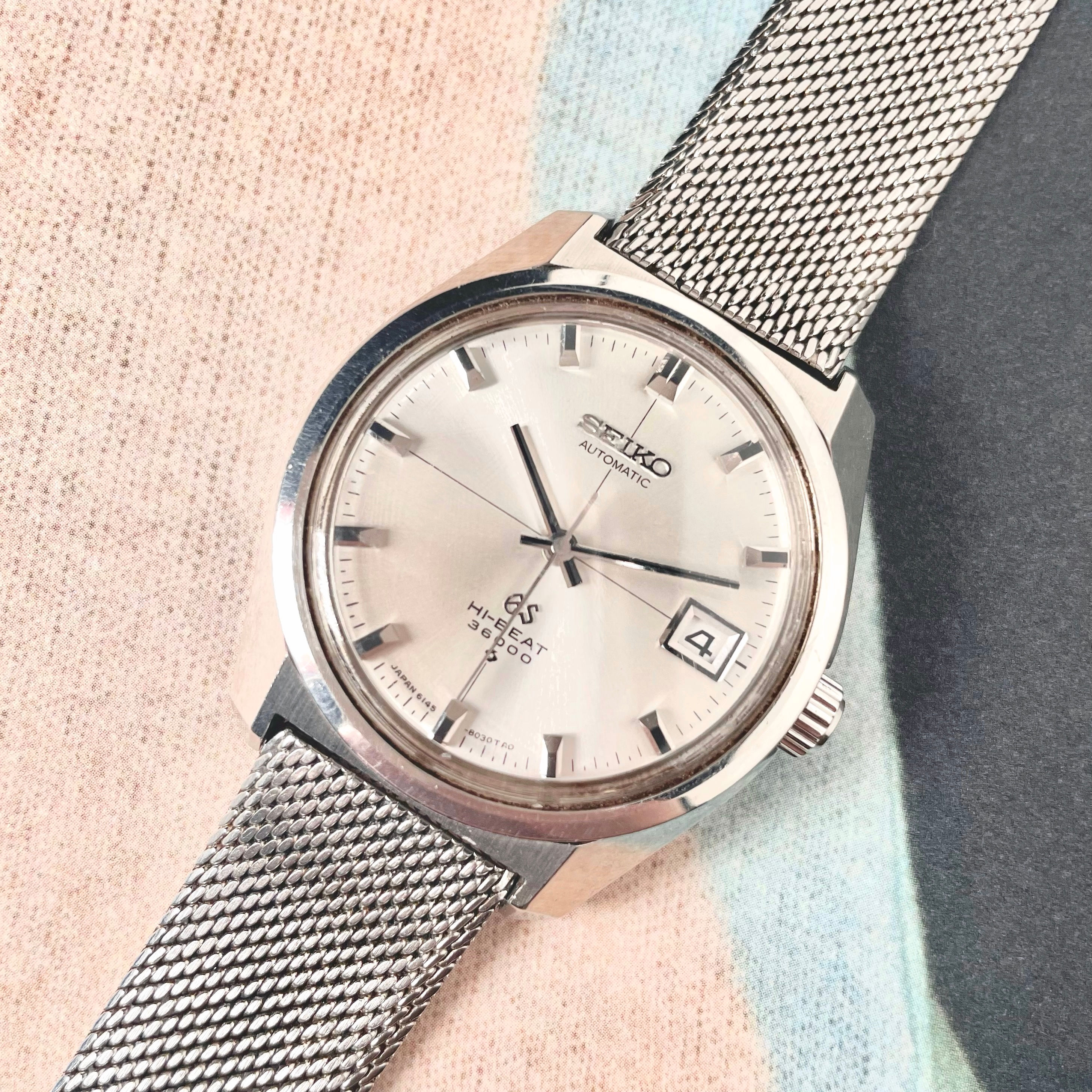 Grand Seiko 6145-8000 with Cross Dial and Date