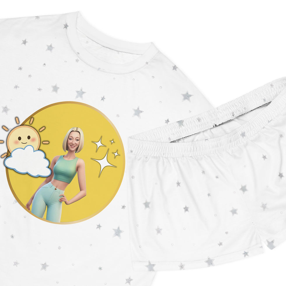 Thumbnail: Morning, Fckers! Kelliology Character Pajama Set with Star-Scattered Background