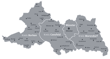 Karte Münsterland