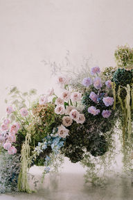 close up of a floral installation in the chapel at Stones of the Yarra Valley