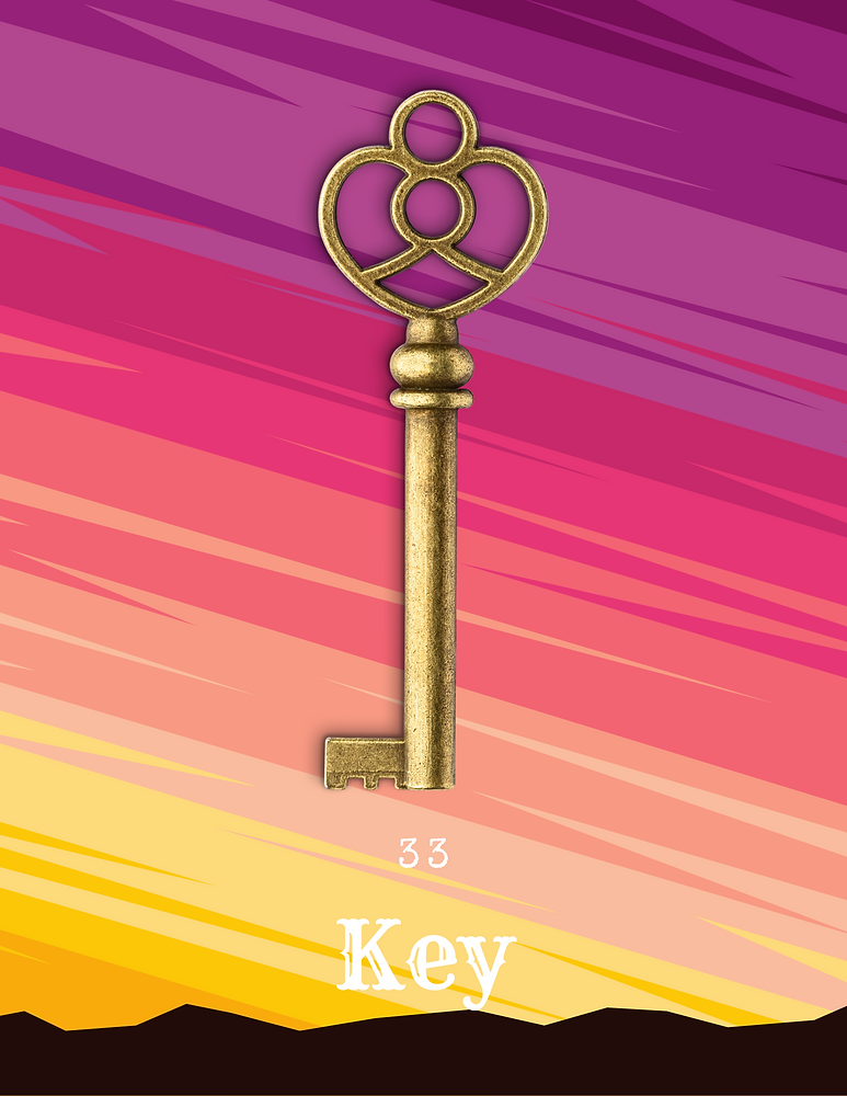 Key Lenorm Learning Lenormand- Card #33, Key