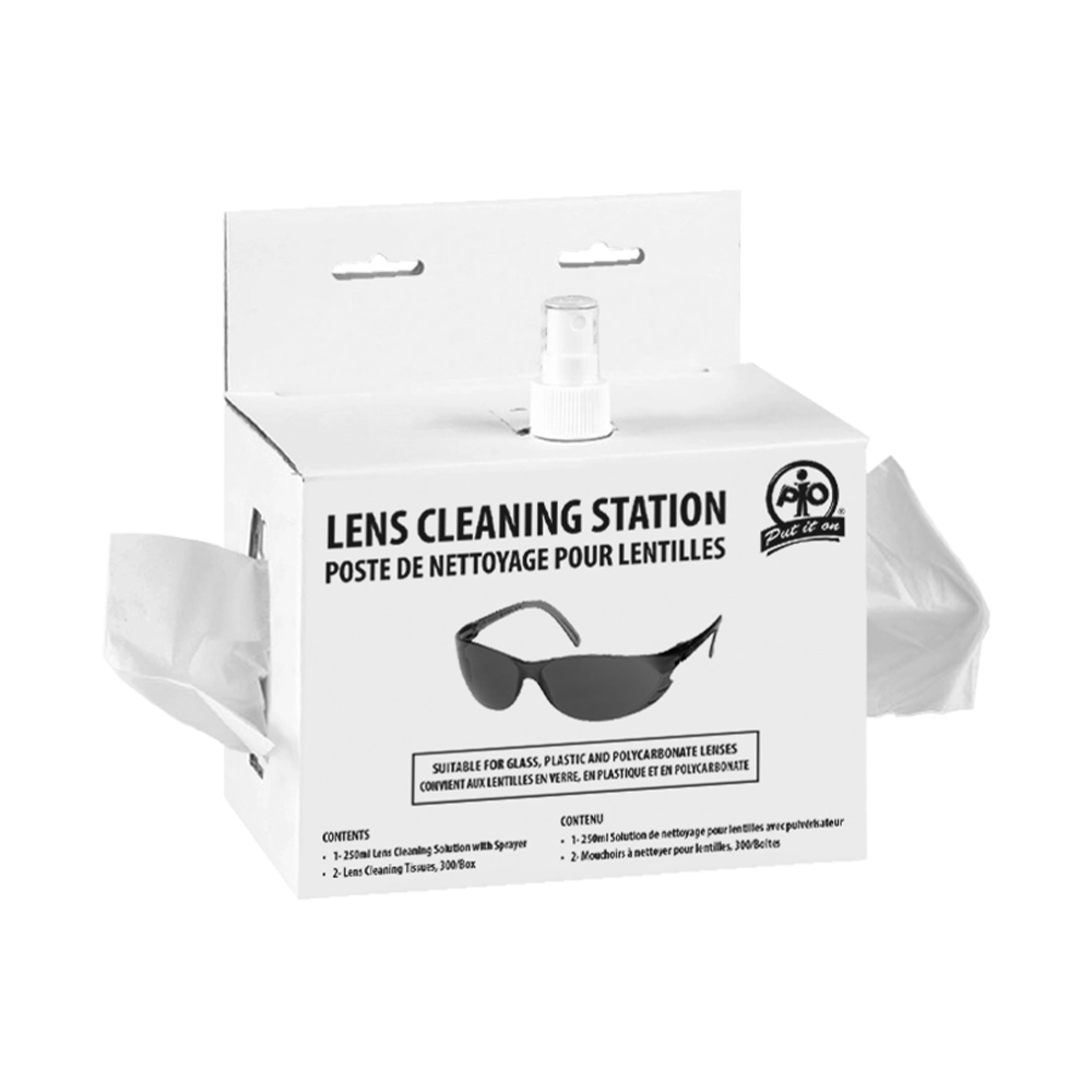 Disposable Station w/ (1) 250ml Lens Cleaner and 2 Boxes of Tissues