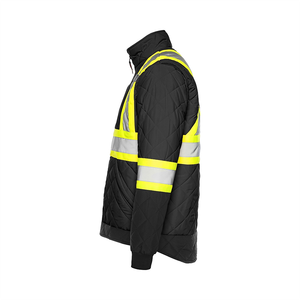 Thumbnail: Hi-Vis Quilted Freezer Jacket, 4″ Refl. Tape