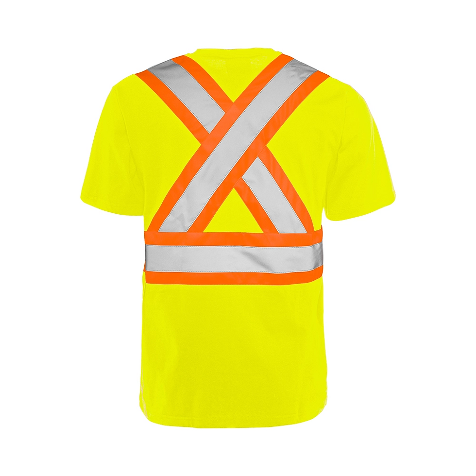 Thumbnail: Short Sleeve Cotton Traffic T-Shirt, 4″ Refl. Tape