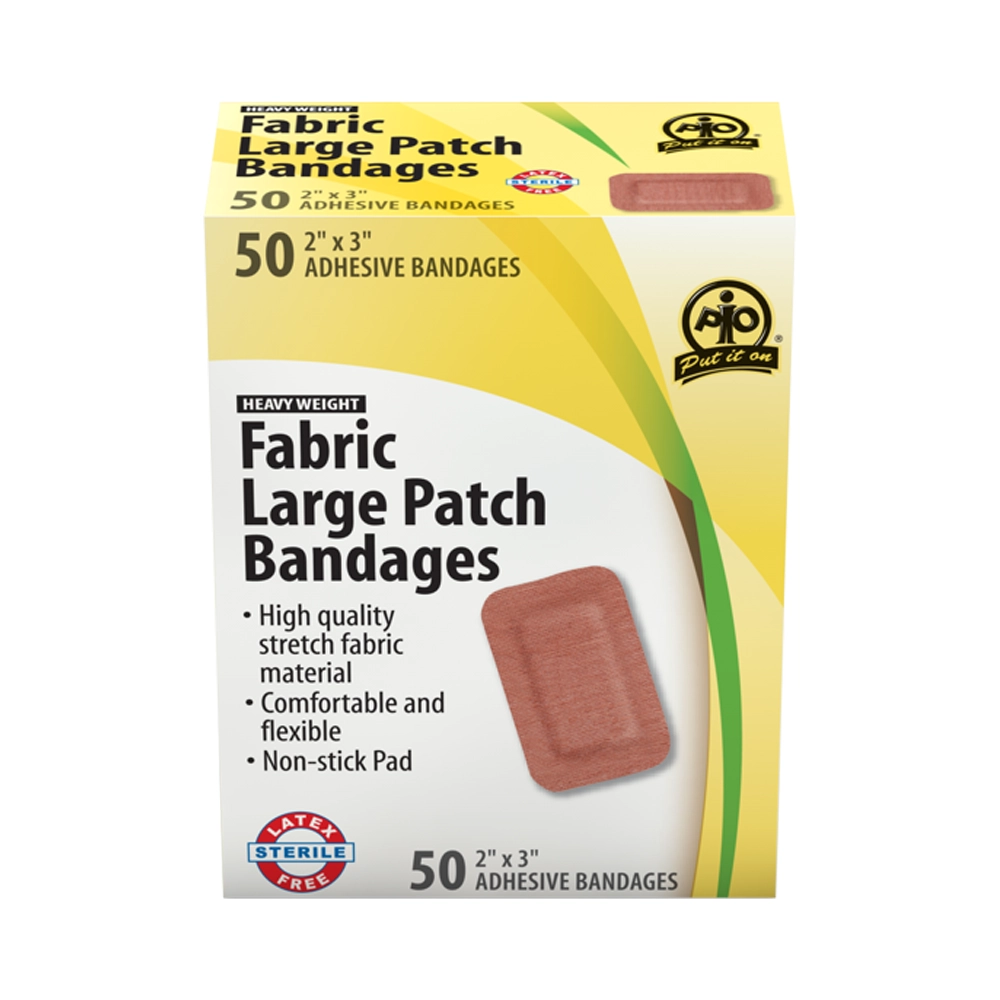 Fabric Patch Bandages, Large, 5 x 7.5cm, 50/Box
