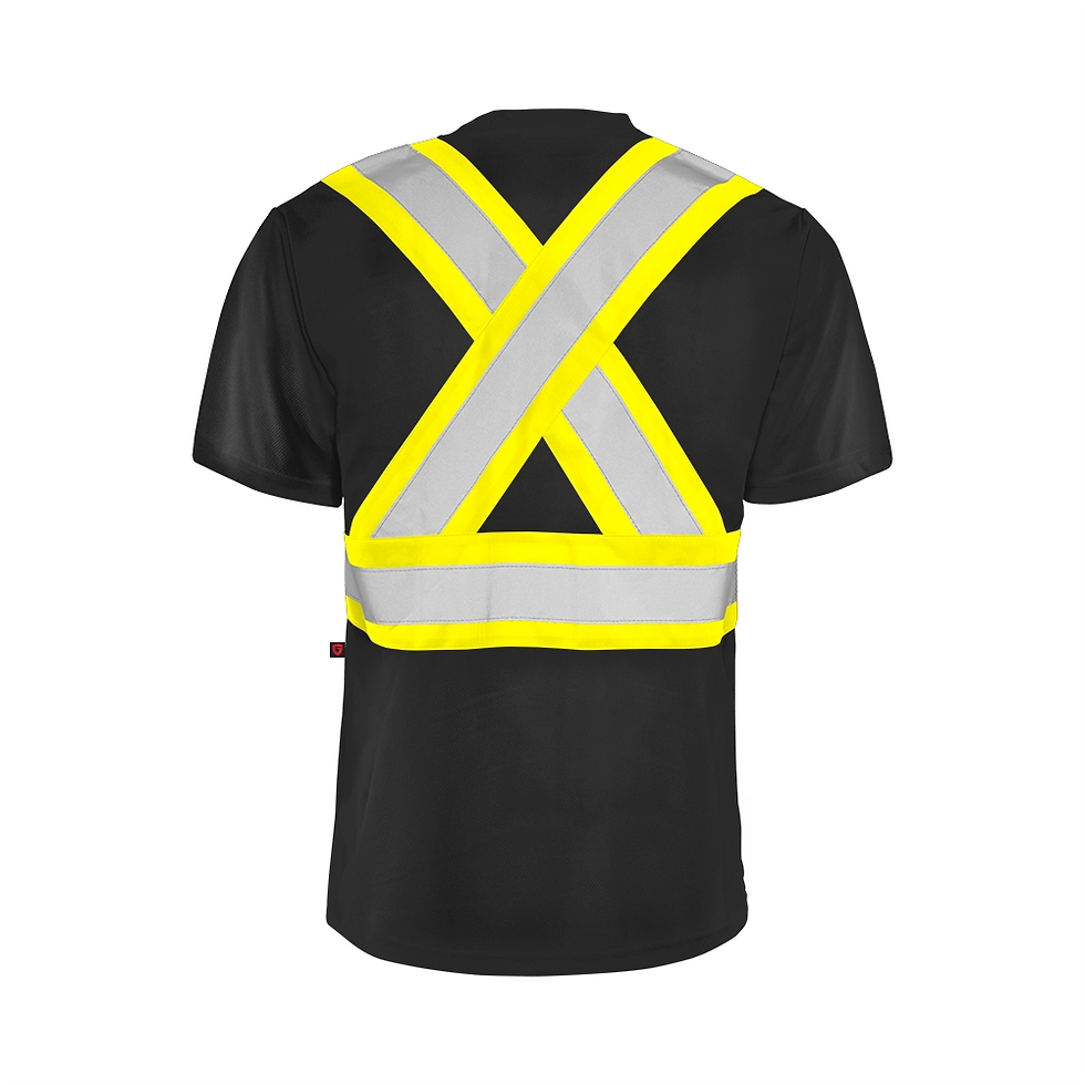 Thumbnail: Short Sleeve Polyester Traffic T-Shirt, 4″ Refl. Tape