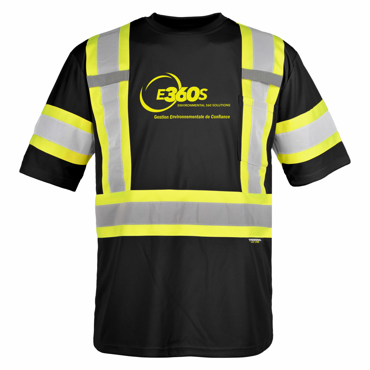 FRENCH - Black Hi-Vis Short Sleeve T-Shirt