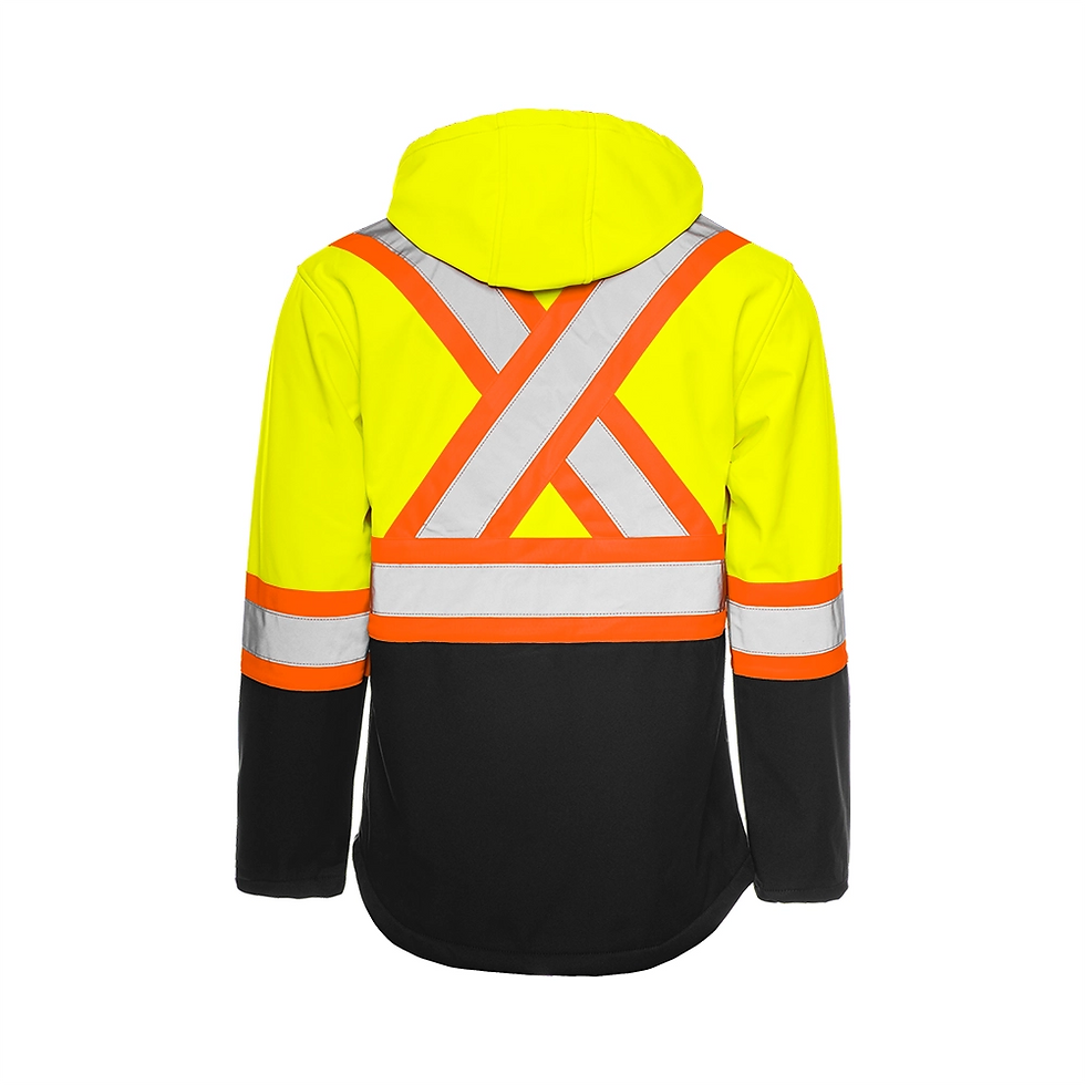 Thumbnail: Soft Shell Jacket w/ Detachable Hood, 4″ Refl. Tape