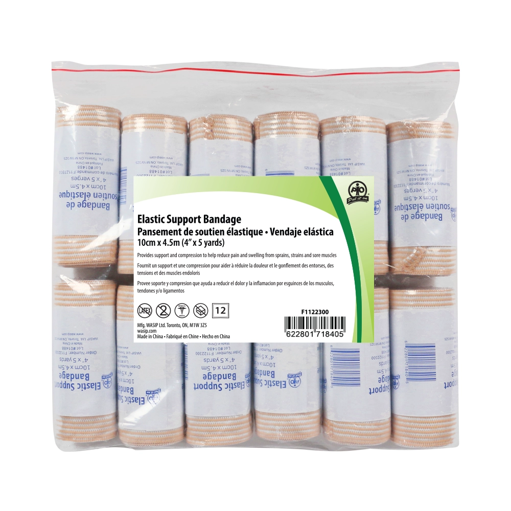 Elastic Support Bandage, 10cm x 4.5m, 12/Bag