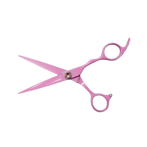 Open pair of Bonika Cotton Candy Hair Stylist Scissors