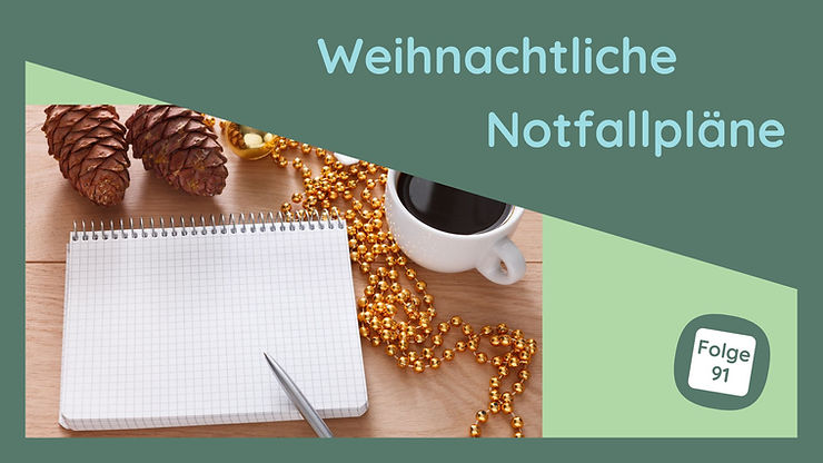 Notizblock und Weihnachtsdeko