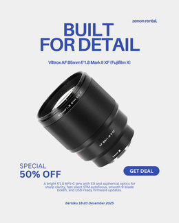 Built For Detail 50% off — Sewa Viltrox AF 85mm f/1.8 Mark II XF (Fujifilm X)