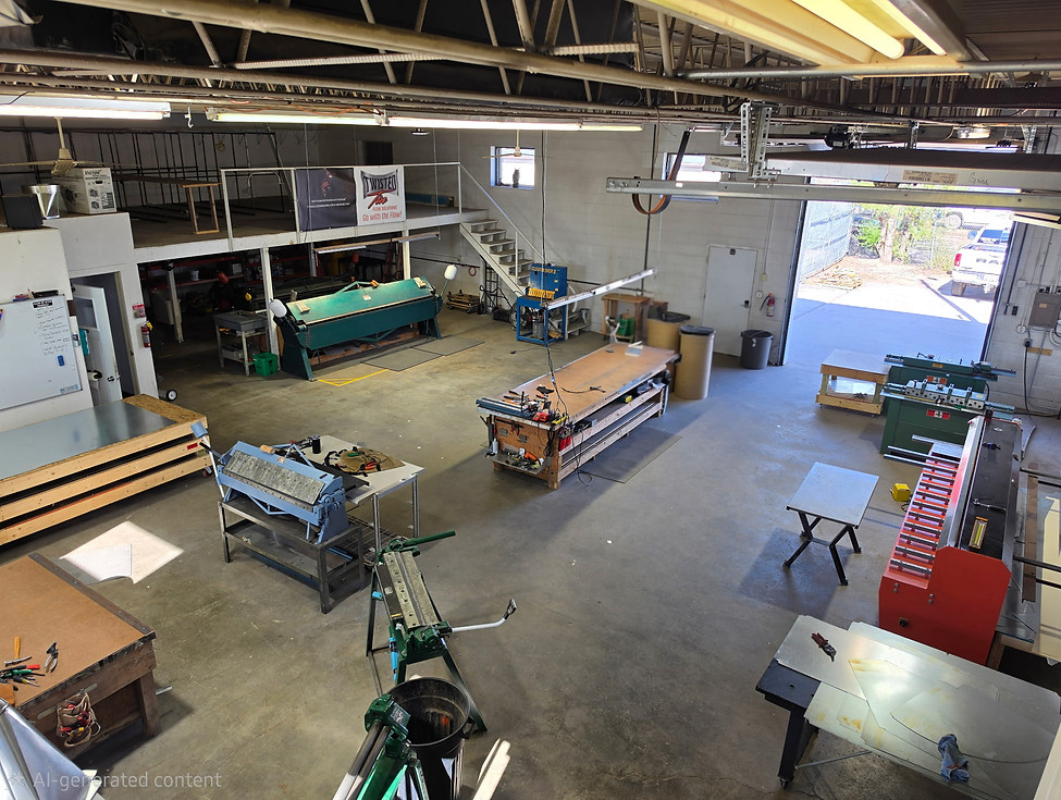 View from the inside of the Twisted Tin Shop