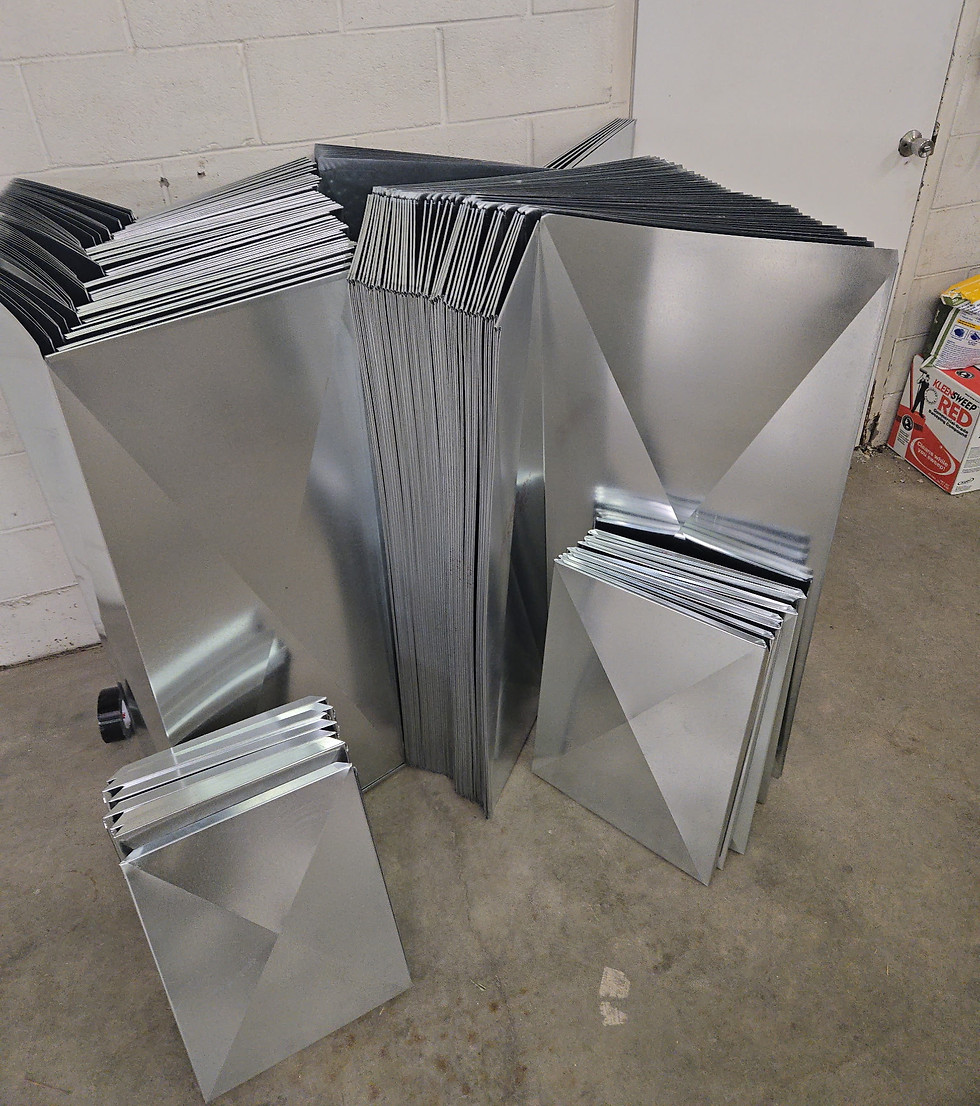 Custom HVAC ductwork fabrication ready for assembly in Rapid City.