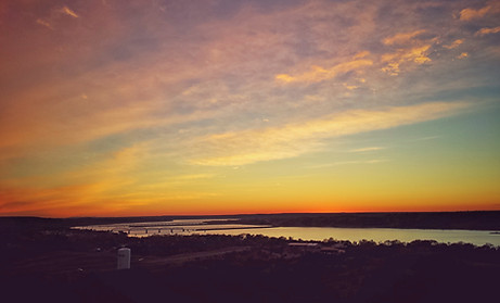 Sunset over Chamberlain, SD and the Missouri River.