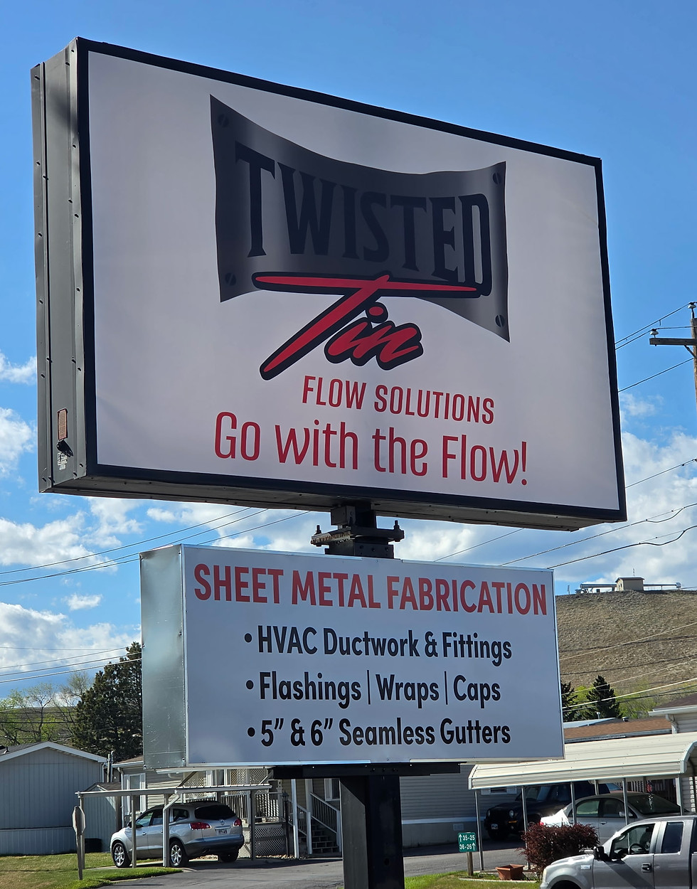 Twisted Tin Flow Solutions sign located in the Black Hills, serving Rapid City and surrounding areas.