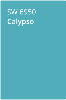Sherwin Williams Calypso paint chip
