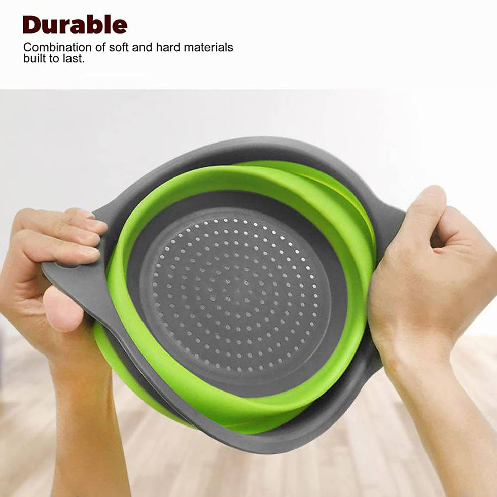 Miniatura: Cesto de silicone dobrável para escorrer frutas e legumes.