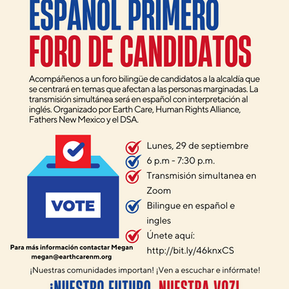 You're Invited! Watch Earth Care's Candidate Forum TONIGHT!| ¡Estás Invitado! Mira El Foro De Candidatos De Earth Care ESTA Noche