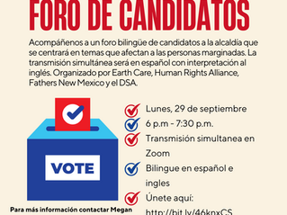 You're Invited! Watch Earth Care's Candidate Forum TONIGHT!| ¡Estás Invitado! Mira El Foro De Candidatos De Earth Care ESTA Noche