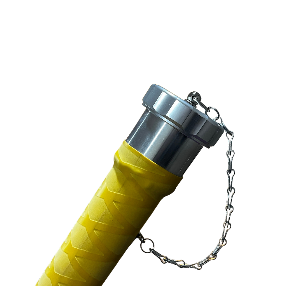 Minijatura: The top of the yellow TIGSleeve™ storage tube, featuring a polished clear anodized aluminum finish that adds a sleek, durable look,