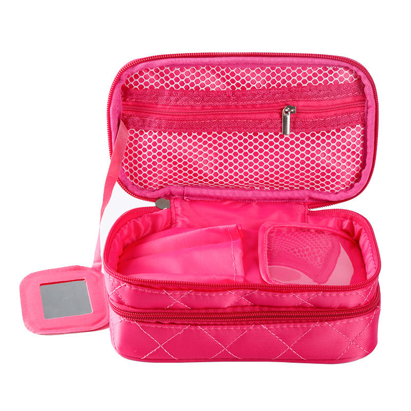 Thumbnail: 22LE03016 Big Capacity Double Level Cosmetic Bag S3