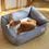 Thumbnail: Cotton Basics Lounger Bed Soft Washable Pet Bed PBCM22018