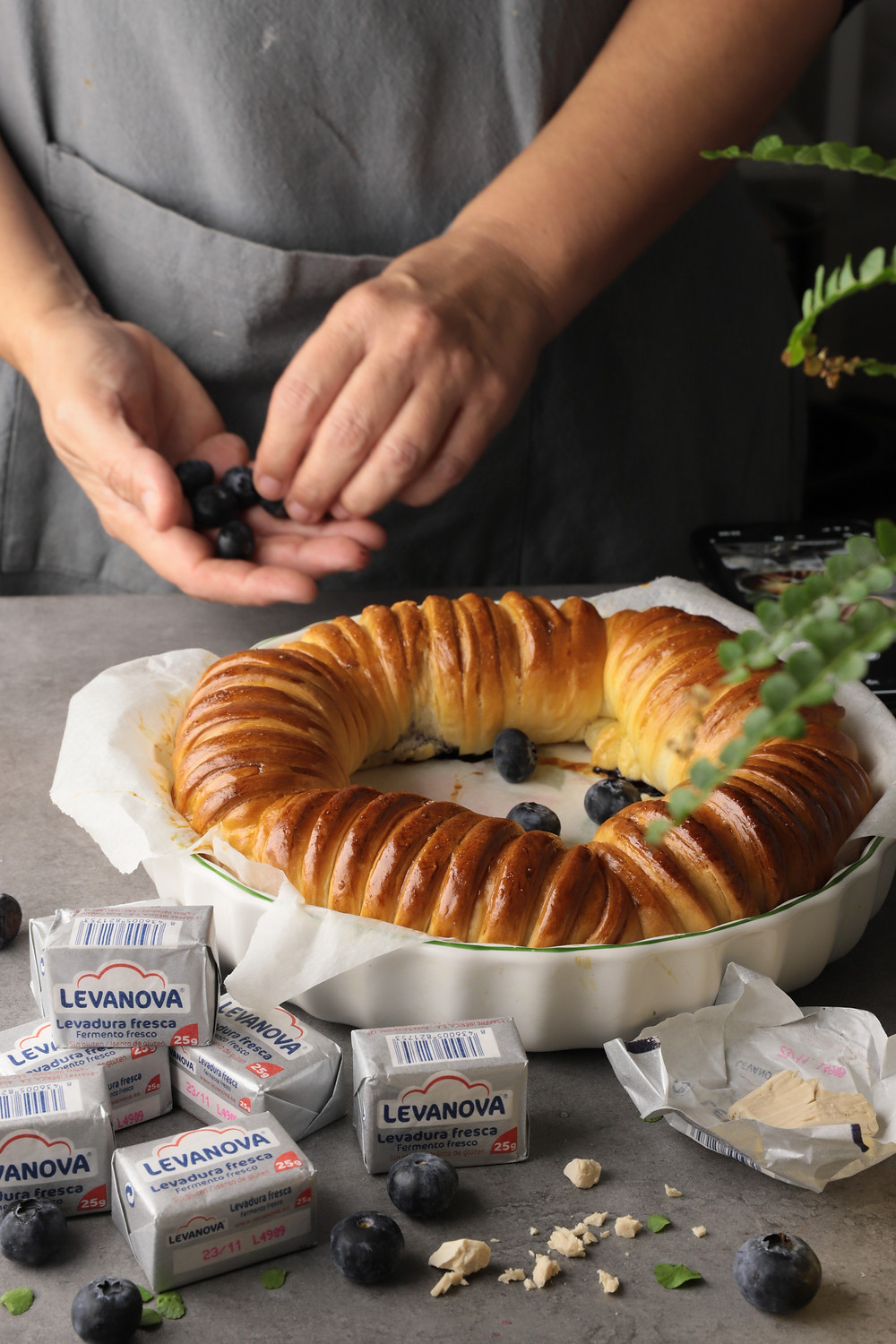 Receta de pan de lana con arándanos de Belén Casal de @cupcakesagogo para Levanova